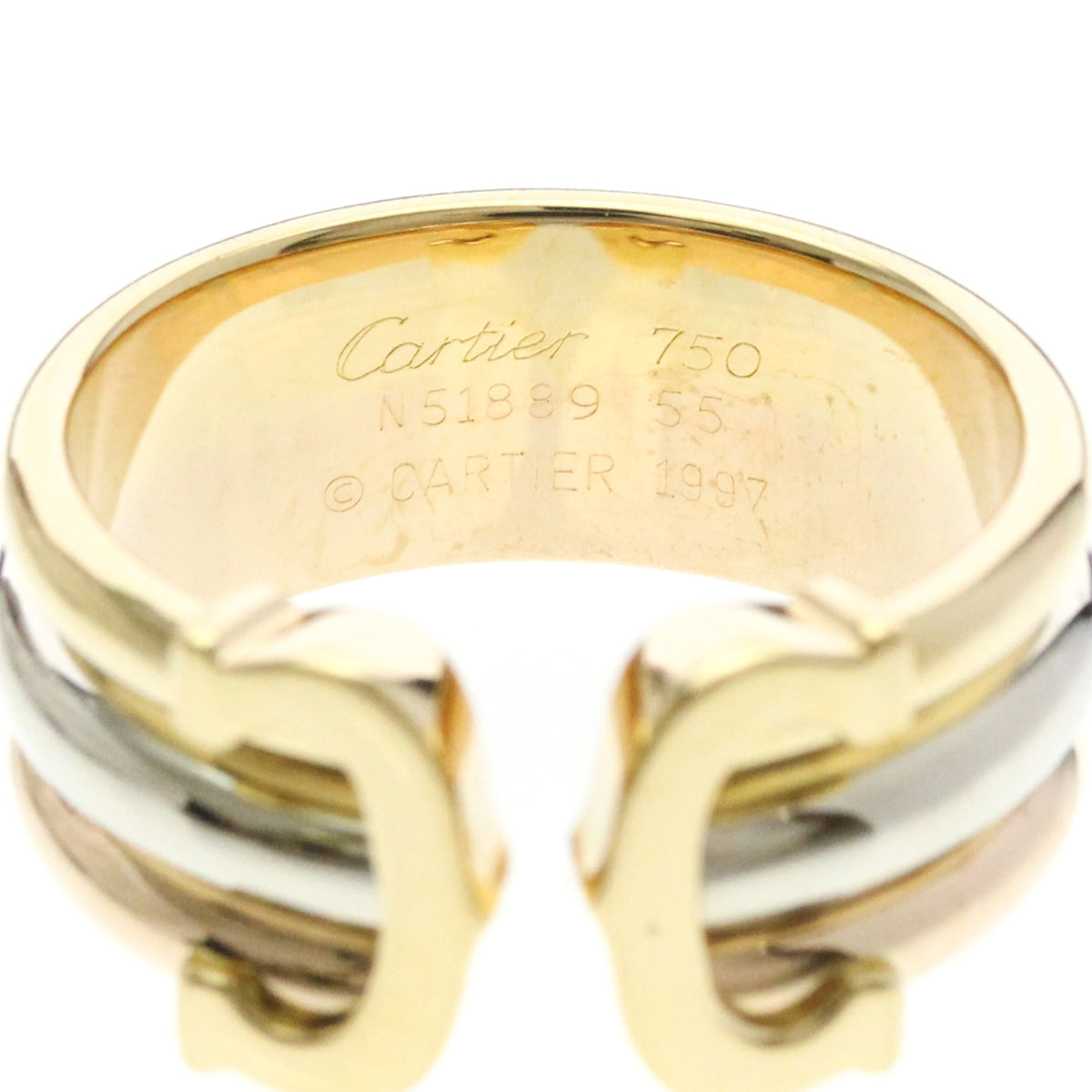 PRE-OWNED Cartier Trinity · Tri-Gold Size 7.25