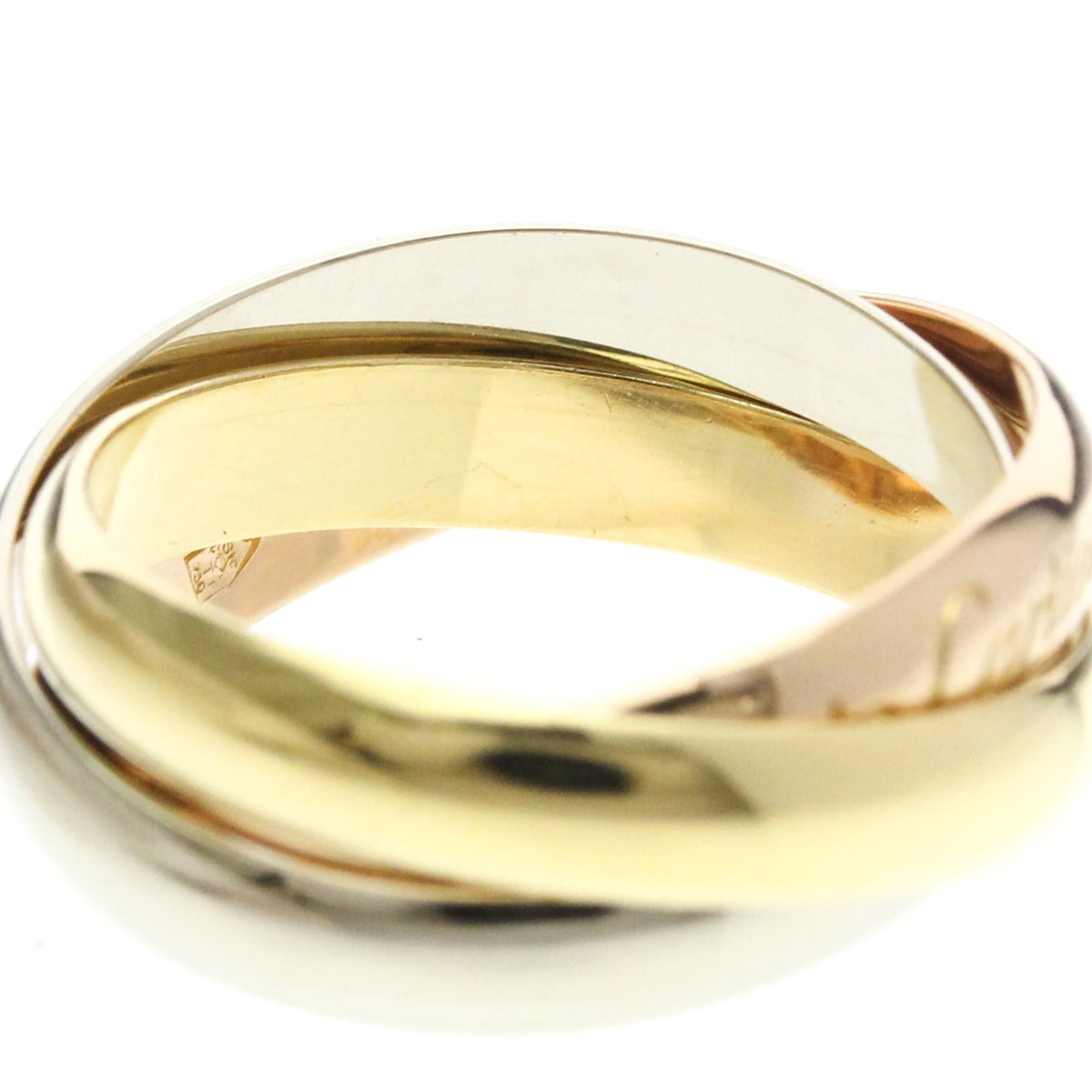PRE-OWNED Cartier Trinity · Tri-Gold Size 6.25