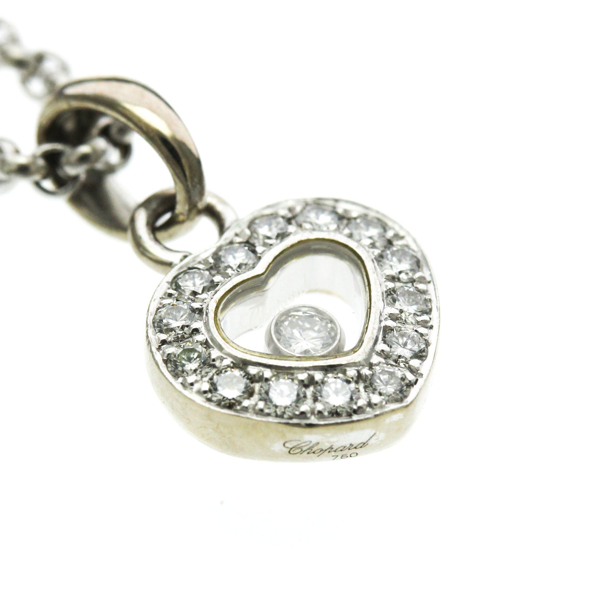 PRE-OWNED Chopard Happy Diamonds Heart · 18K White Gold
