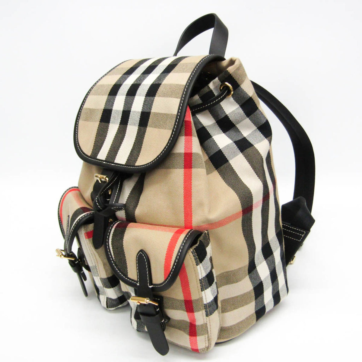 PRE-OWNED Burberry Enfild · Check Canvas & Leather