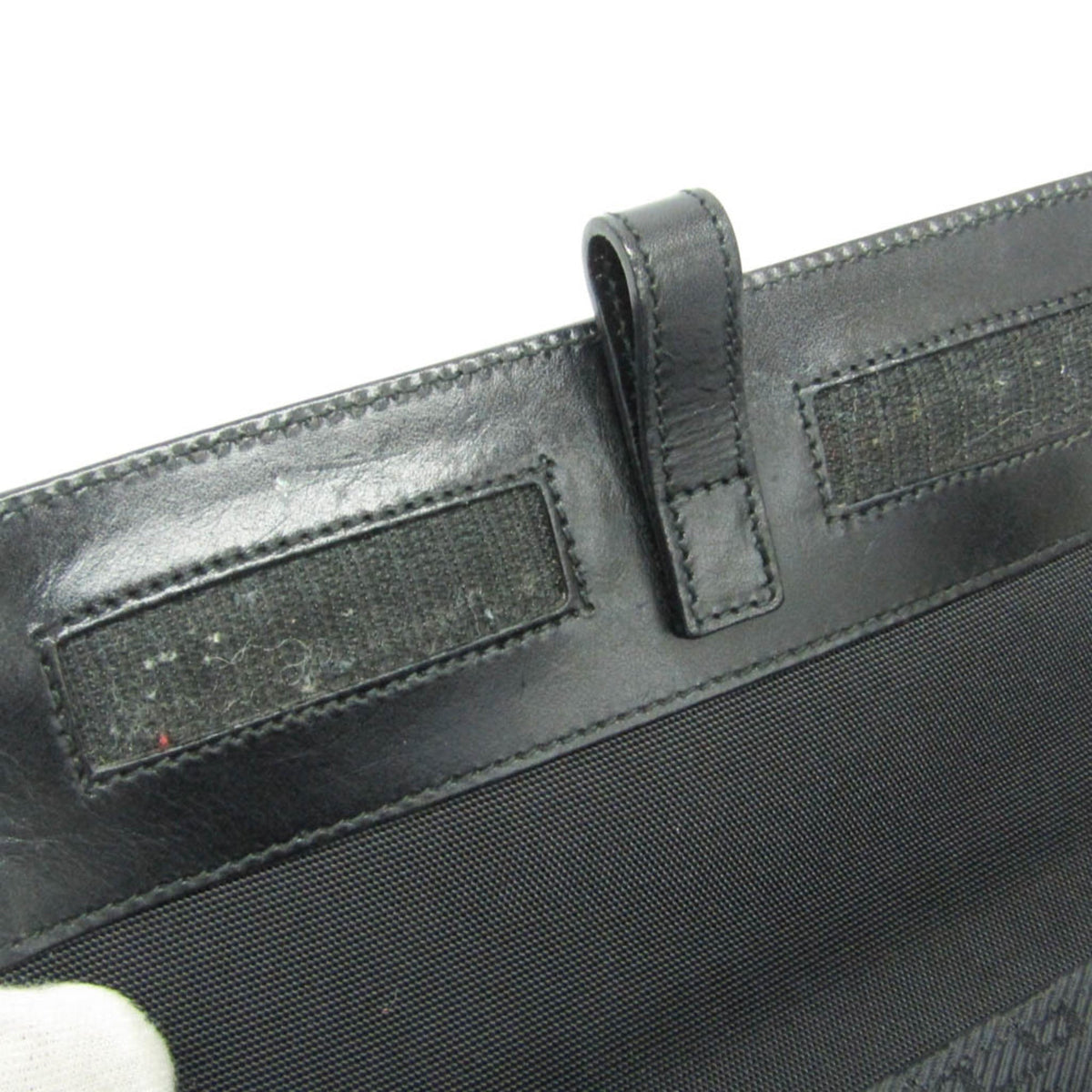 PRE-OWNED Gucci Nylon & Leather Shoulder Bag