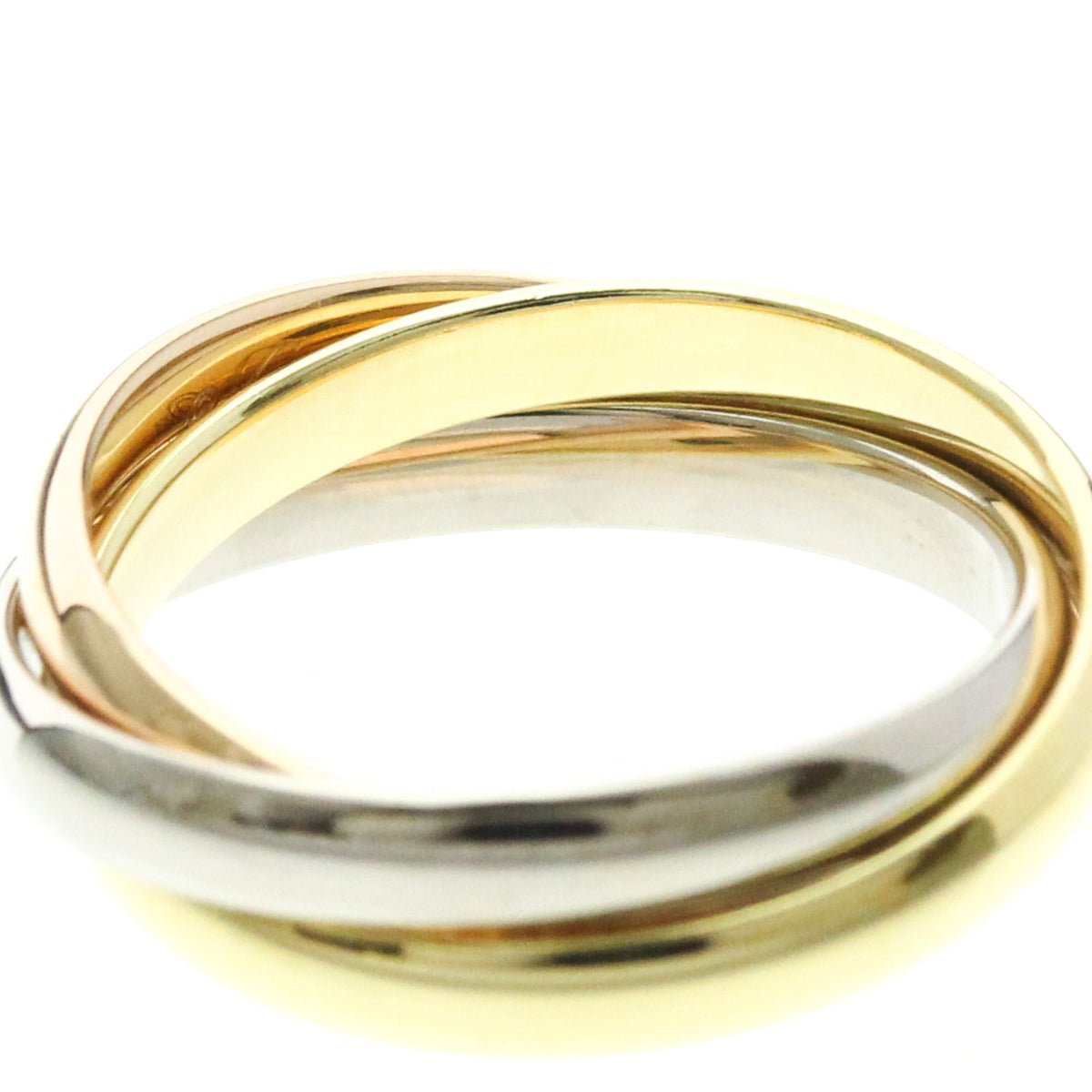 PRE-OWNED Cartier Trinity · Tri-Gold Size 4.5