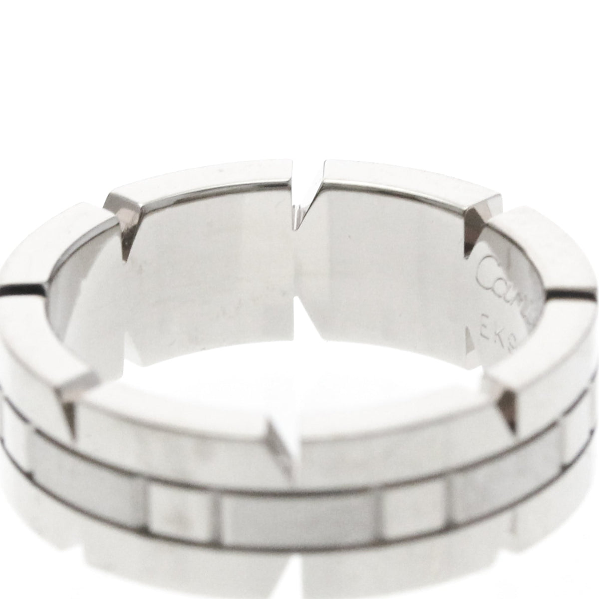 PRE-OWNED Cartier Tank Française · 18K White Gold Size 4.75