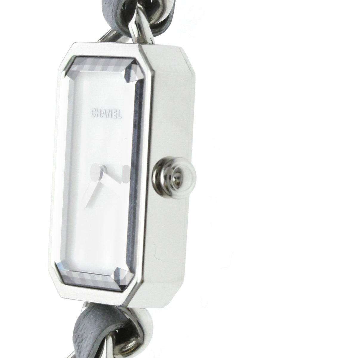 PRE-OWNED Chanel Premiere Lock · Steel · Mother-of-Pearl