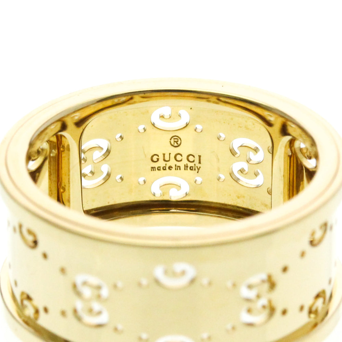 PRE-OWNED Gucci Icon Twirl · 18K Yellow Gold Size 6.75