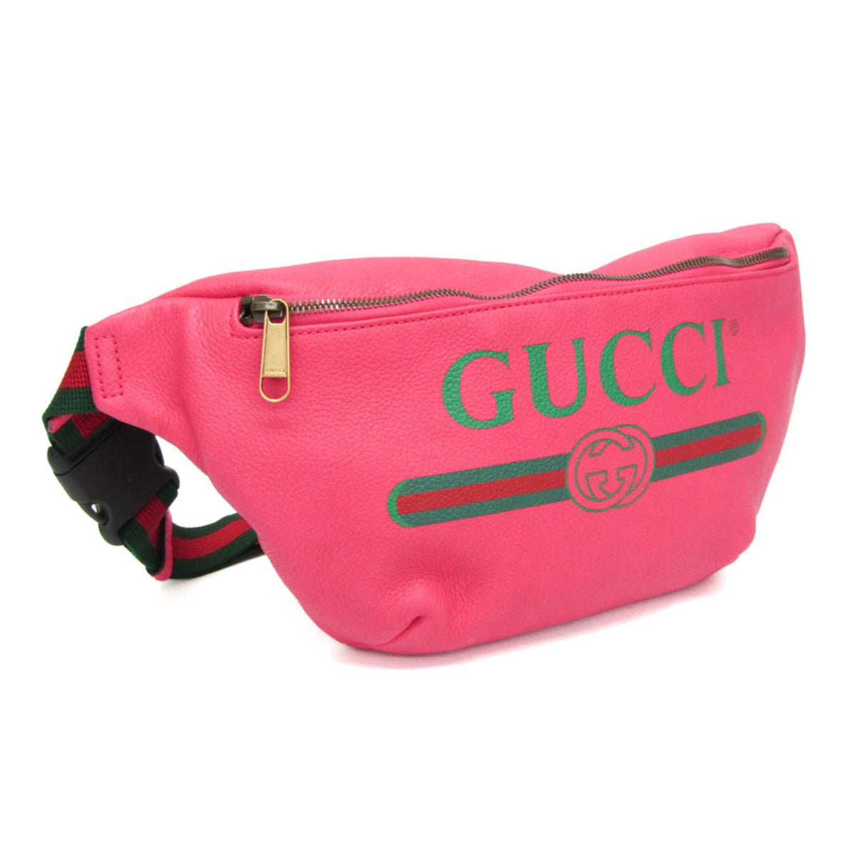 PRE-OWNED Gucci Logo Print · Leather Belt Bag