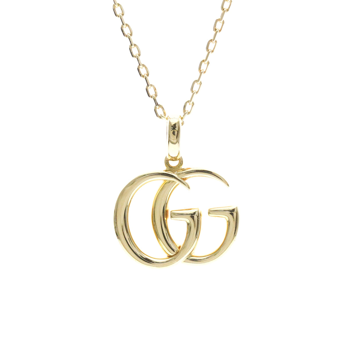 PRE-OWNED Gucci Double GG · 18K Yellow Gold
