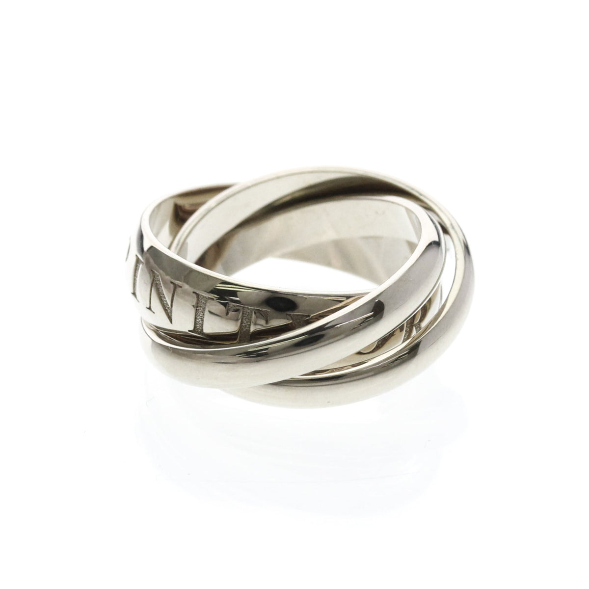 PRE-OWNED Cartier Trinity · Christmas Edition · 18K White Size 5.75
