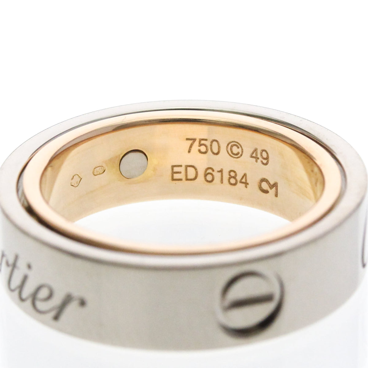PRE-OWNED Cartier Secret Love · Rose & White Gold Size 4.75