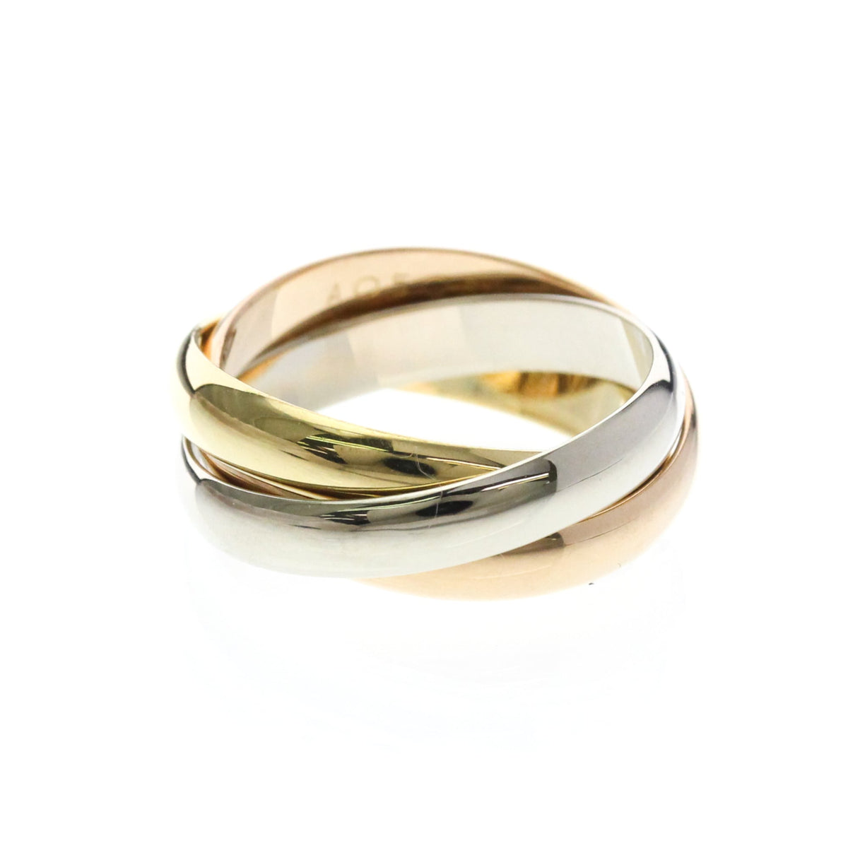 PRE-OWNED Cartier Trinity · Tri-Gold Size 6.25