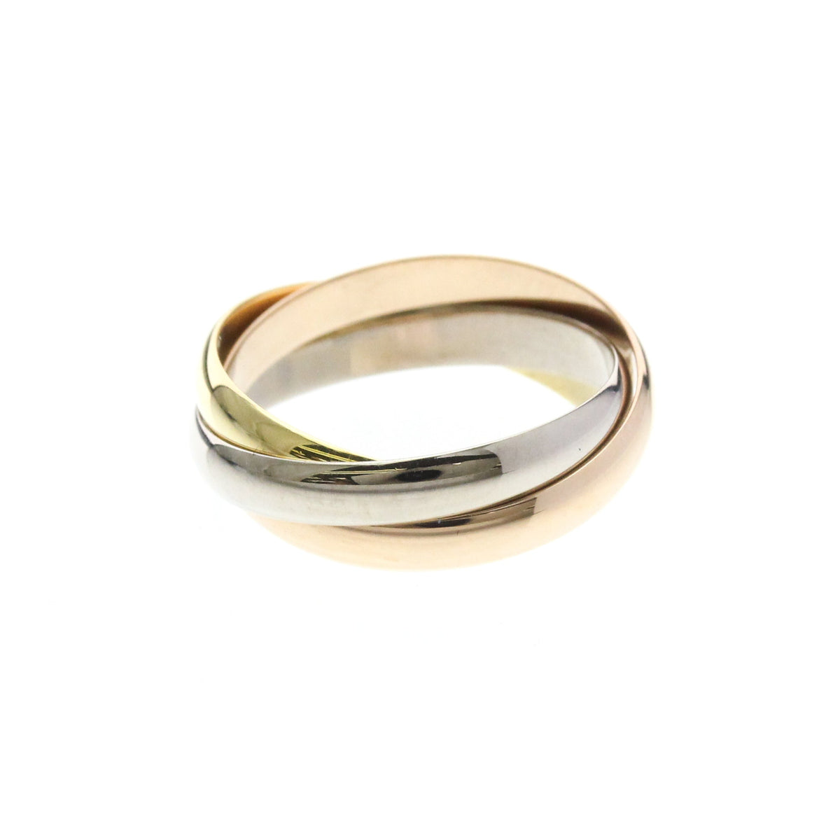 PRE-OWNED Cartier Trinity · Tri-Gold Size 5.25