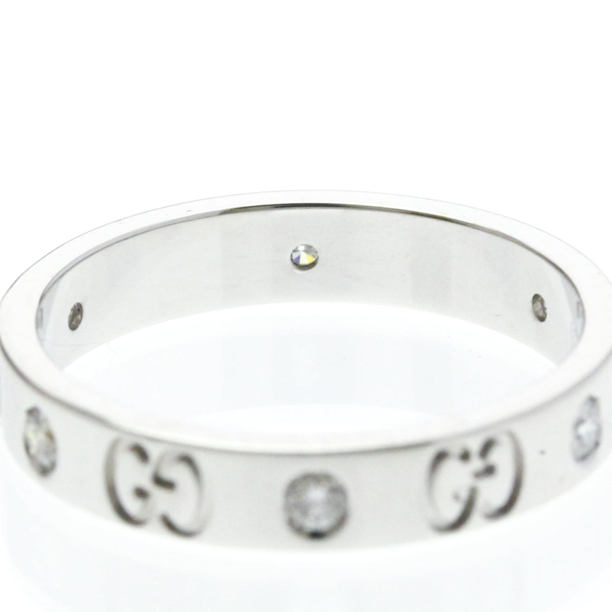 PRE-OWNED Gucci Icon · Diamond · 18K Yellow Gold Size 8