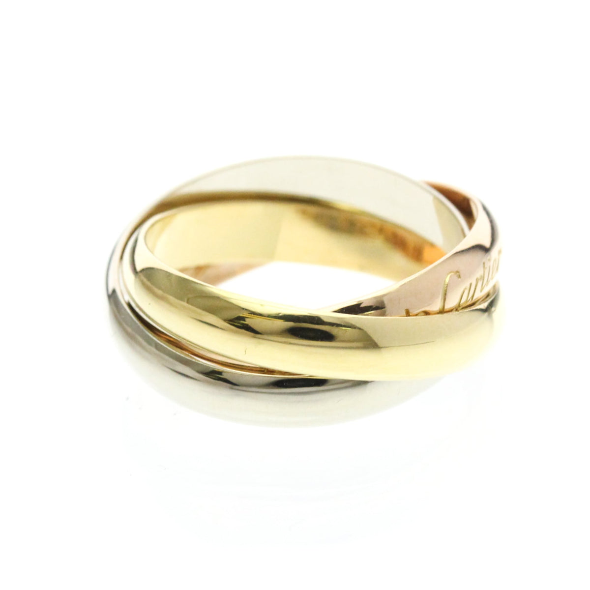 PRE-OWNED Cartier Trinity · Tri-Gold Size 6.25