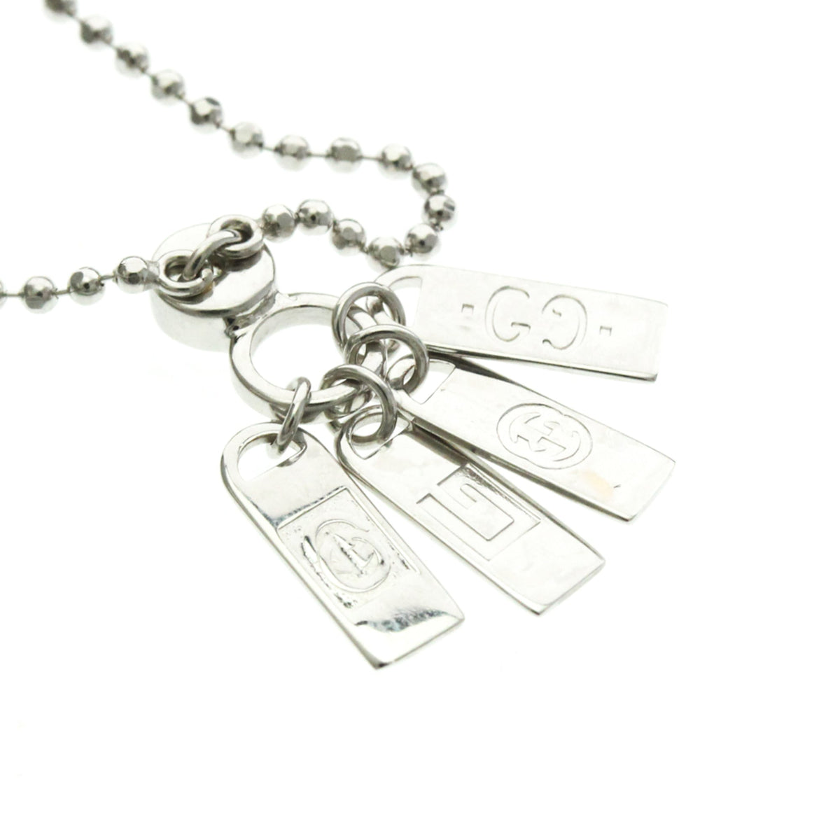 PRE-OWNED Gucci Diamond Tag · 18K White Gold