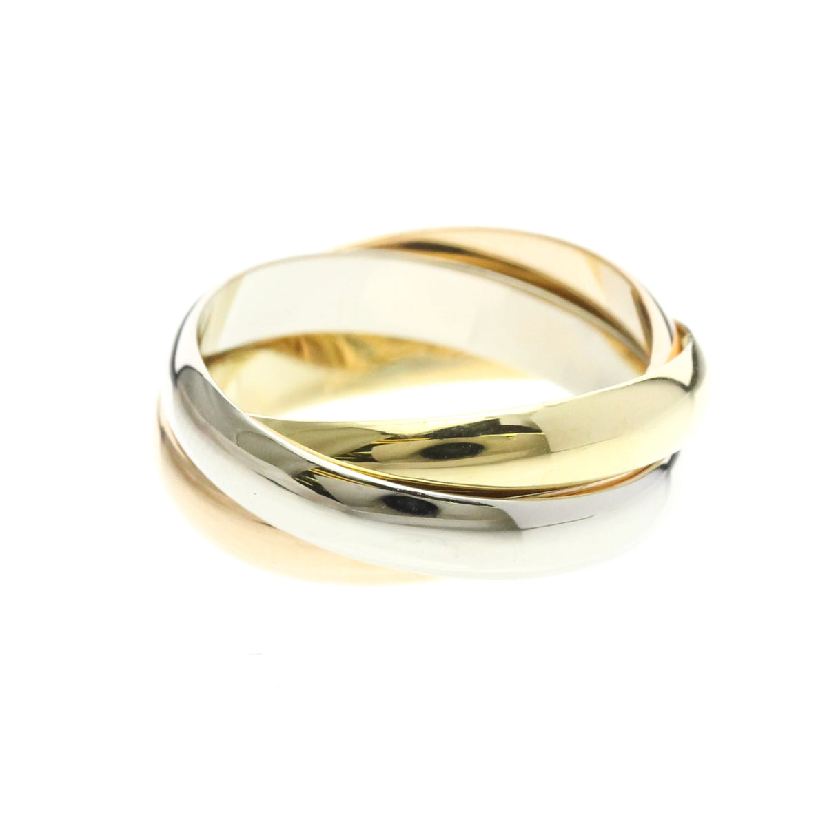 PRE-OWNED Cartier Trinity · Tri-Gold Size 6.25
