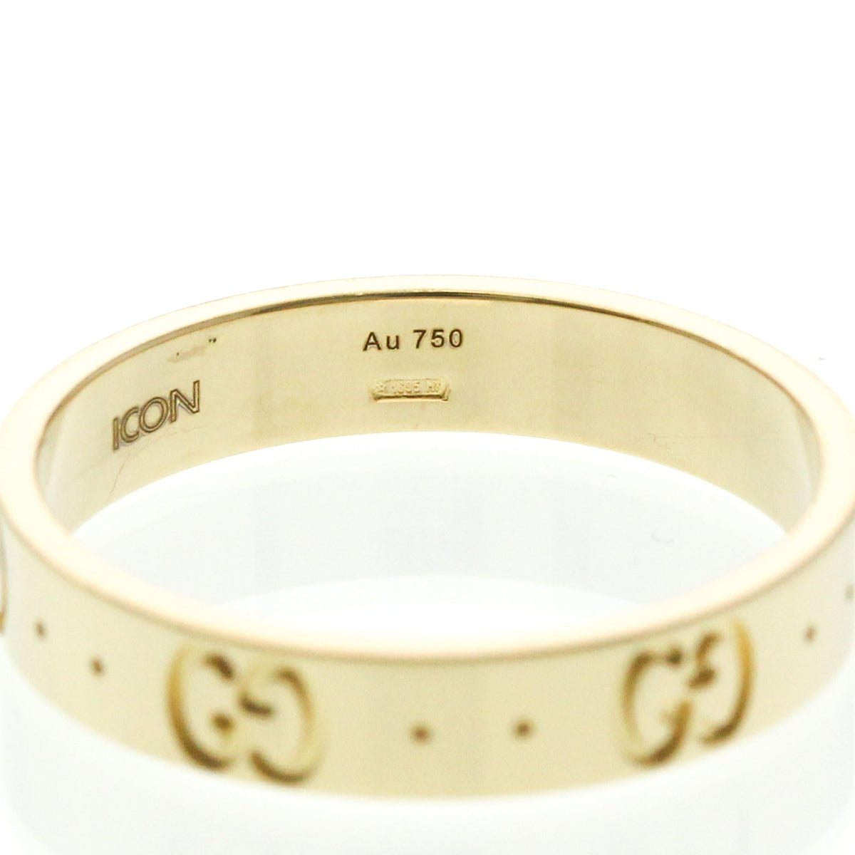 PRE-OWNED Gucci Icon · 18K Yellow Gold Size 8.75