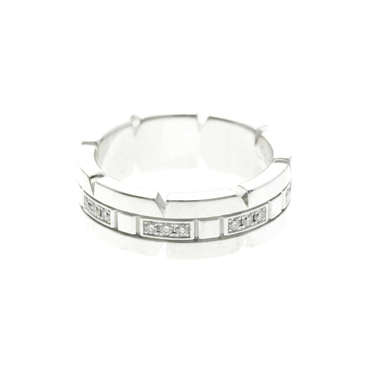 PRE-OWNED Cartier Tank Française · 18K White Gold · Diamond Size 4.75