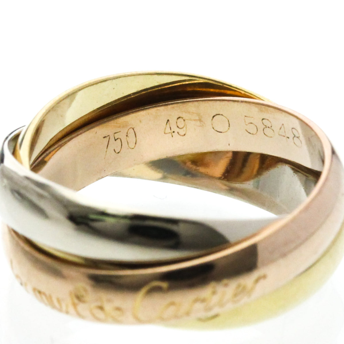 PRE-OWNED Cartier Trinity · Tri-Gold Size 4.75