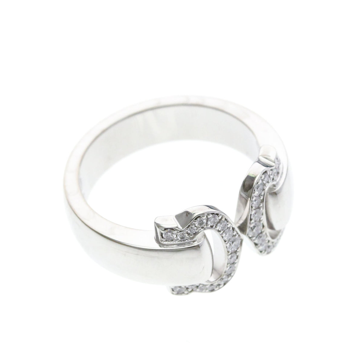 PRE-OWNED Cartier 2C Boucle · 18K White Gold · Diamond