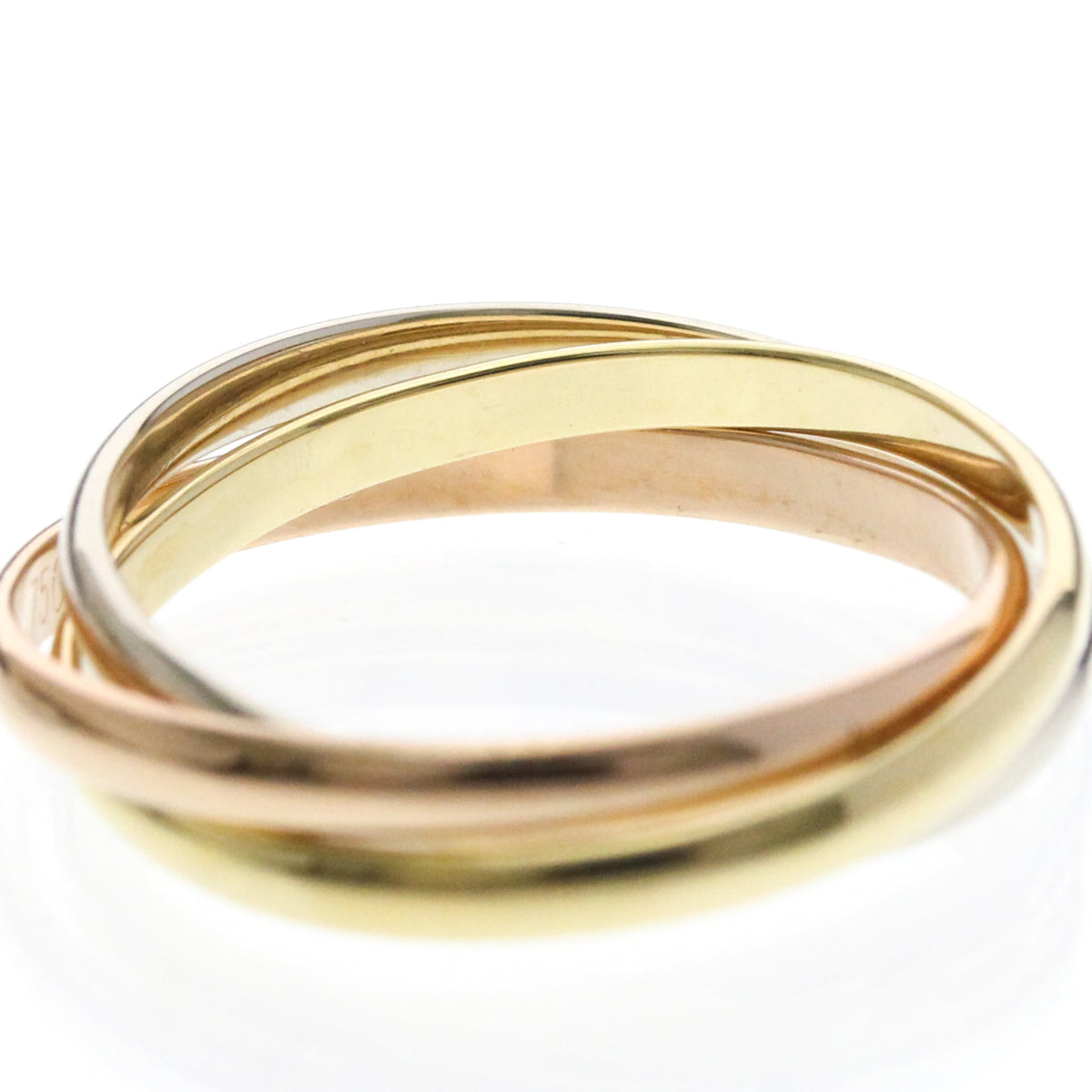 PRE-OWNED Cartier Trinity · Tri-Gold Size 6.25