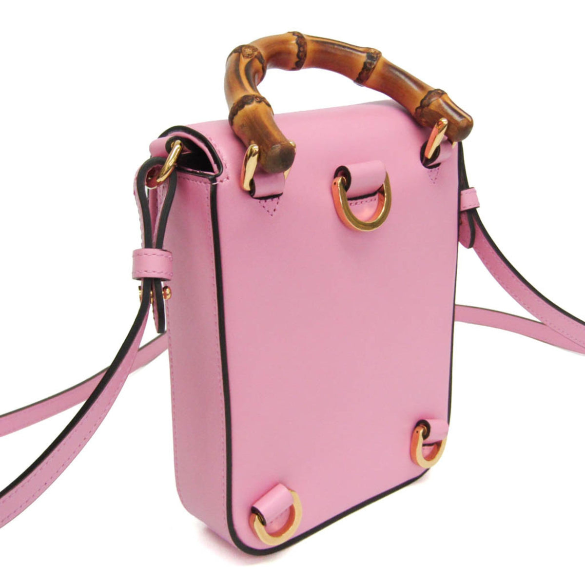 PRE-OWNED Gucci Bamboo · Leather Backpack
