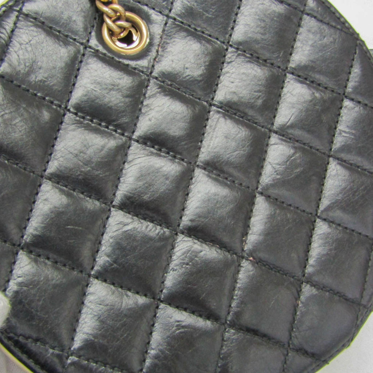 PRE-OWNED Chanel Coco Mark · Round Chain · Leather
