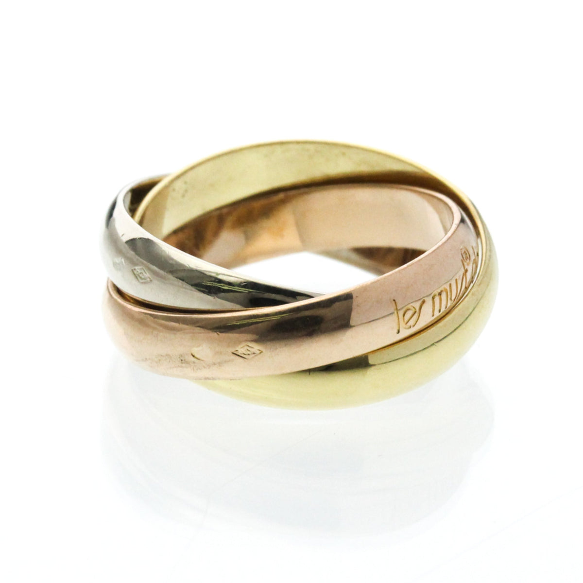 PRE-OWNED Cartier Trinity · Tri-Gold Size 4.75