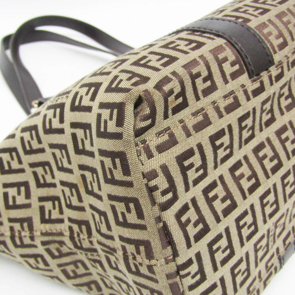 PRE-OWNED Fendi Zucchino · Canvas & Leather Tote
