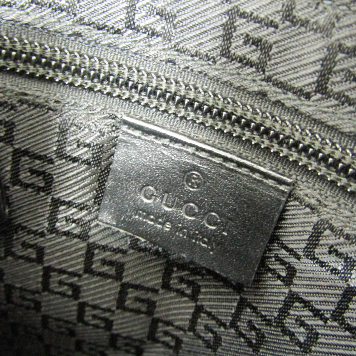 PRE-OWNED Gucci Nylon & Leather Shoulder Bag