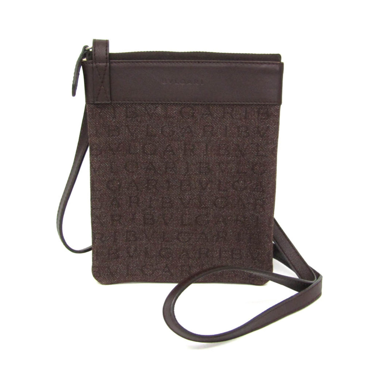 PRE-OWNED Bvlgari Logomania · Crossbody Pouch · Denim
