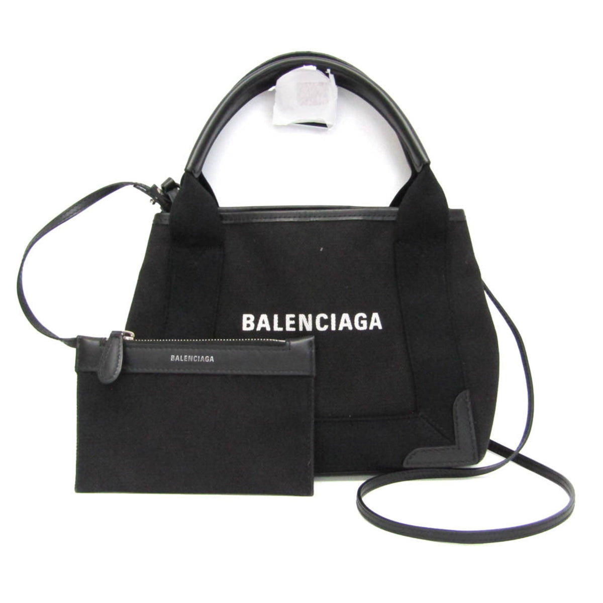 PRE-OWNED Balenciaga Navy Cabas XS · Canvas
