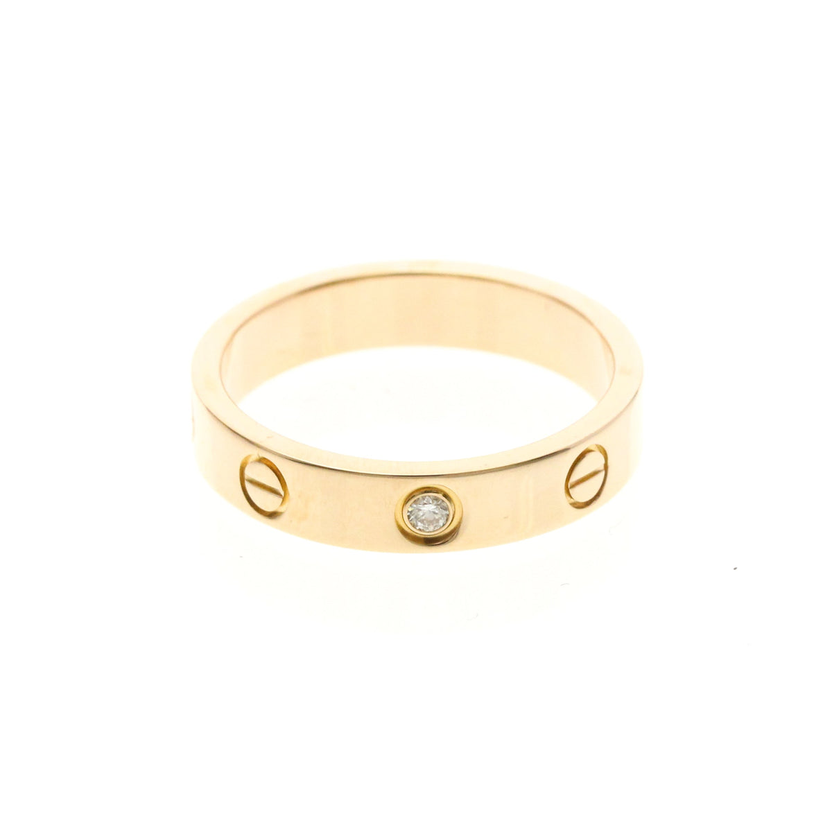 PRE-OWNED Cartier Mini Love · Rose Gold · Diamond Size 6.25
