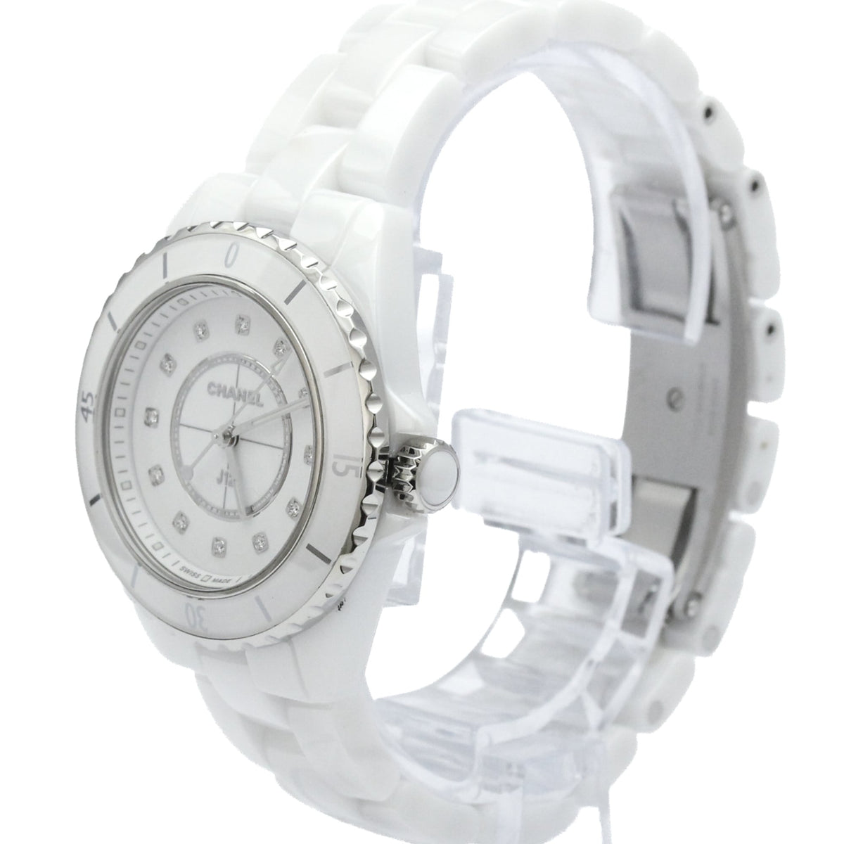 PRE-OWNED Chanel J12 · Diamond · Ceramic