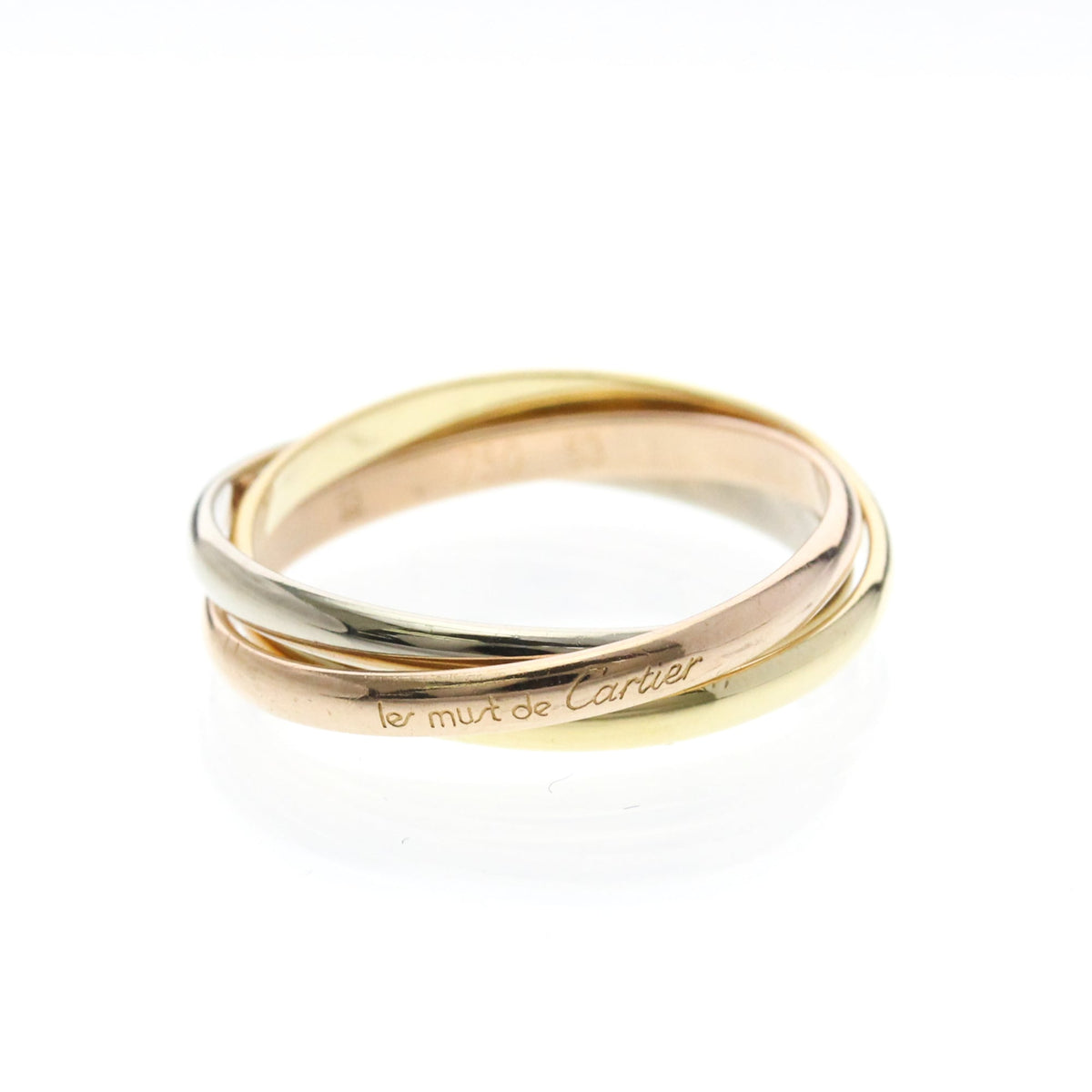 PRE-OWNED Cartier Trinity · Tri-Gold Size 6.25