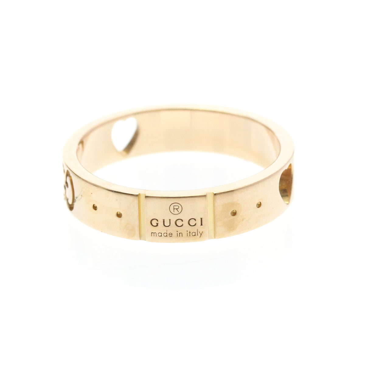 PRE-OWNED Gucci Icon Amor · Rose Gold Size 5