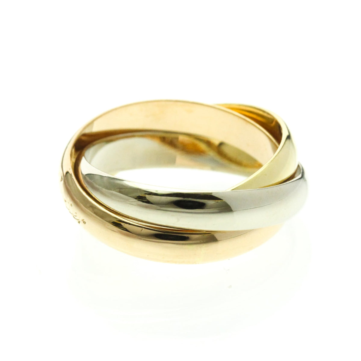 PRE-OWNED Cartier Trinity · Tri-Gold Band Ring Size 6