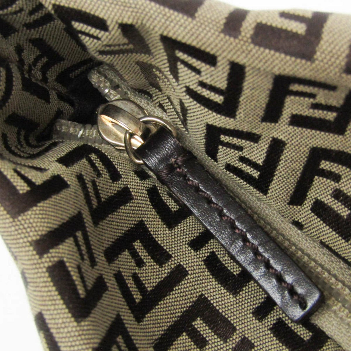 PRE-OWNED Fendi Zucchino · Canvas & Leather Tote