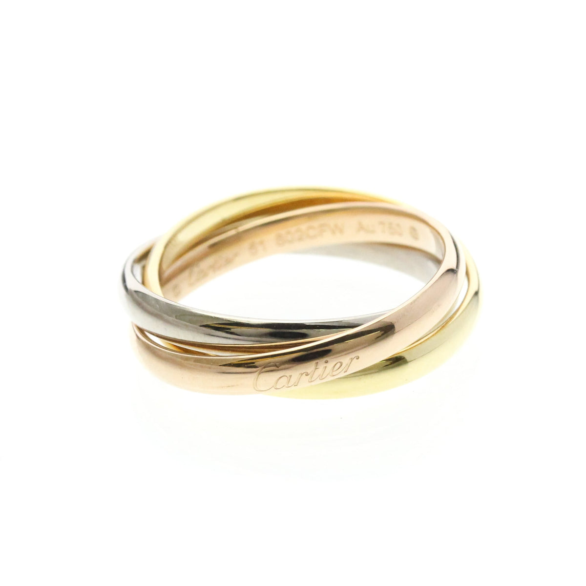 PRE-OWNED Cartier Trinity · Tri-Gold Size 5.75