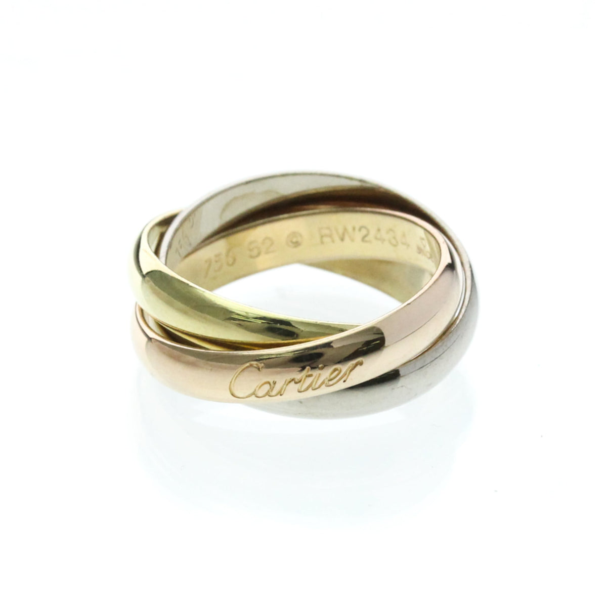 PRE-OWNED Cartier Trinity · Tri-Gold Size 6
