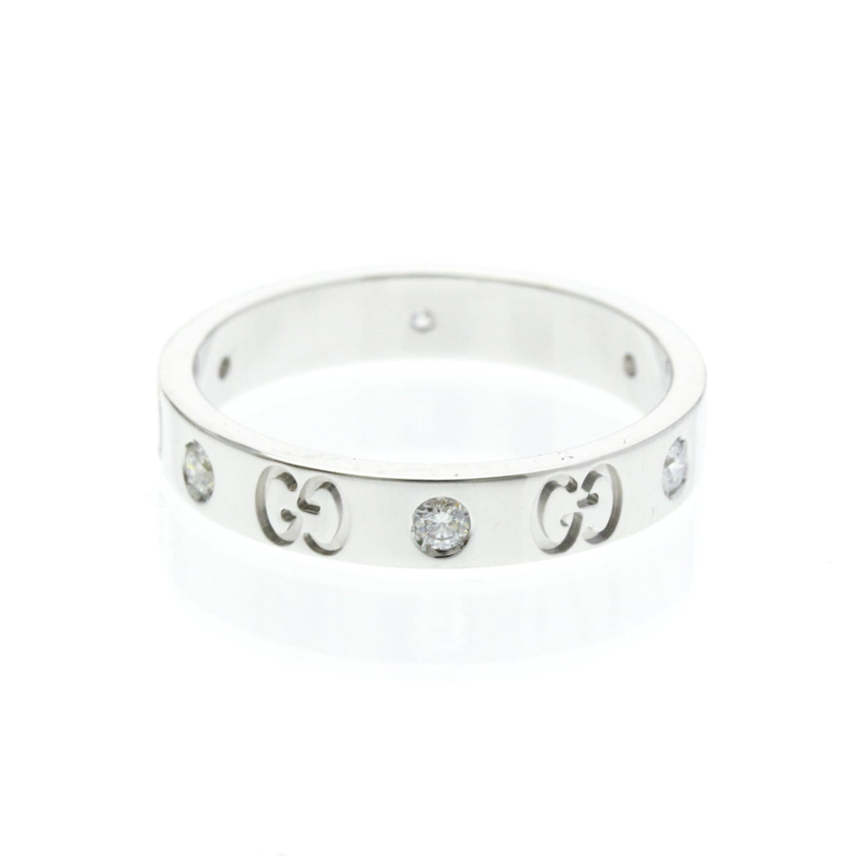 PRE-OWNED Gucci Icon · Diamond · 18K Yellow Gold Size 8