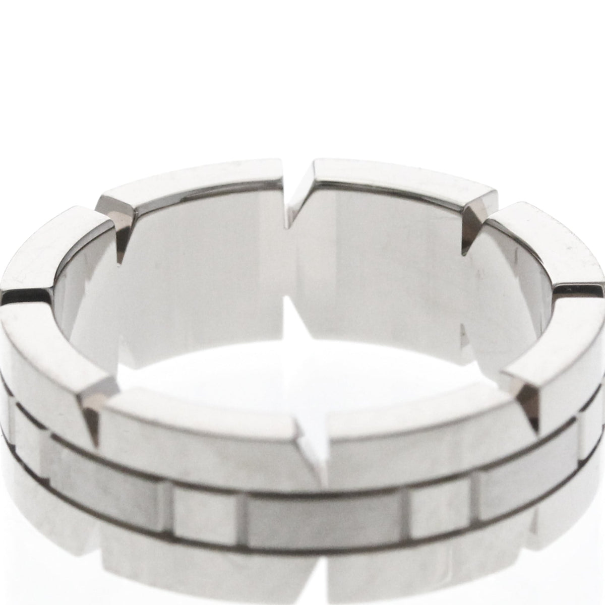 PRE-OWNED Cartier Tank Française · 18K White Gold Size 4.75
