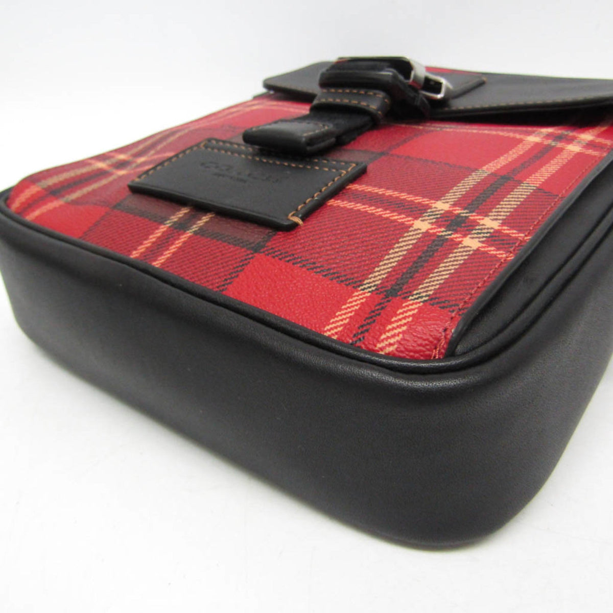 PRE-OWNED Coach Track Pack · Tartan Plaid · Leather