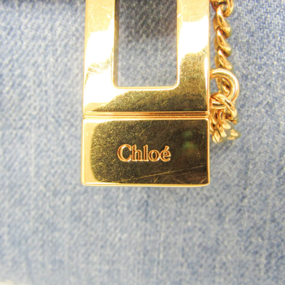 PRE-OWNED Chloé Drew Mini · Denim Crossbody