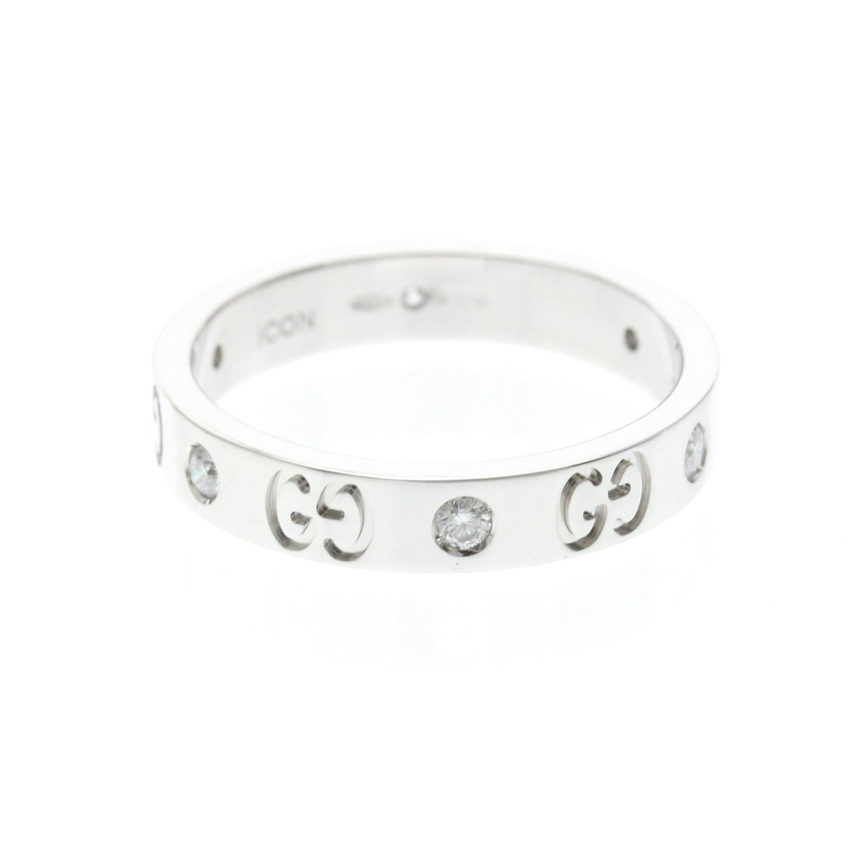 PRE-OWNED Gucci Icon · 18K White Gold · Diamond