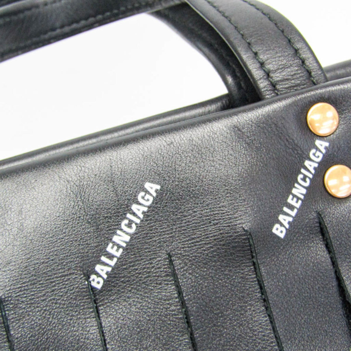 PRE-OWNED Balenciaga Laundry Cabas XS · Fringe · Leather