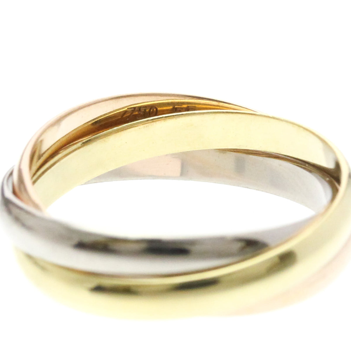 PRE-OWNED Cartier Trinity · Tri-Gold Size 7.25