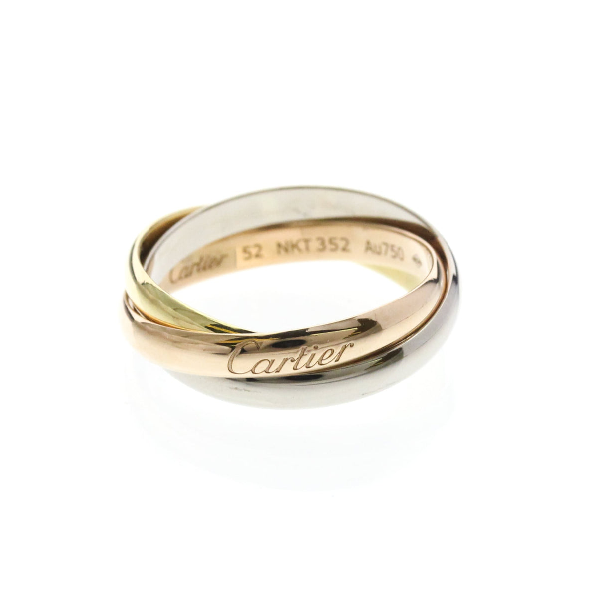 PRE-OWNED Cartier Trinity · Tri-Gold Size 6