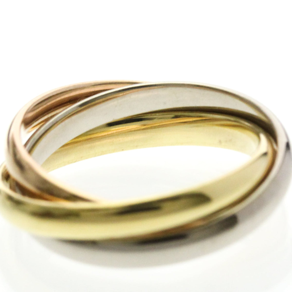 PRE-OWNED Cartier Trinity · Tri-Gold Size 4.5