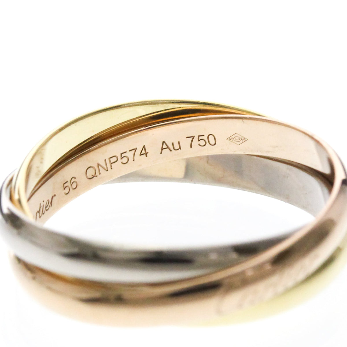 PRE-OWNED Cartier Trinity · Tri-Gold Size 7.5