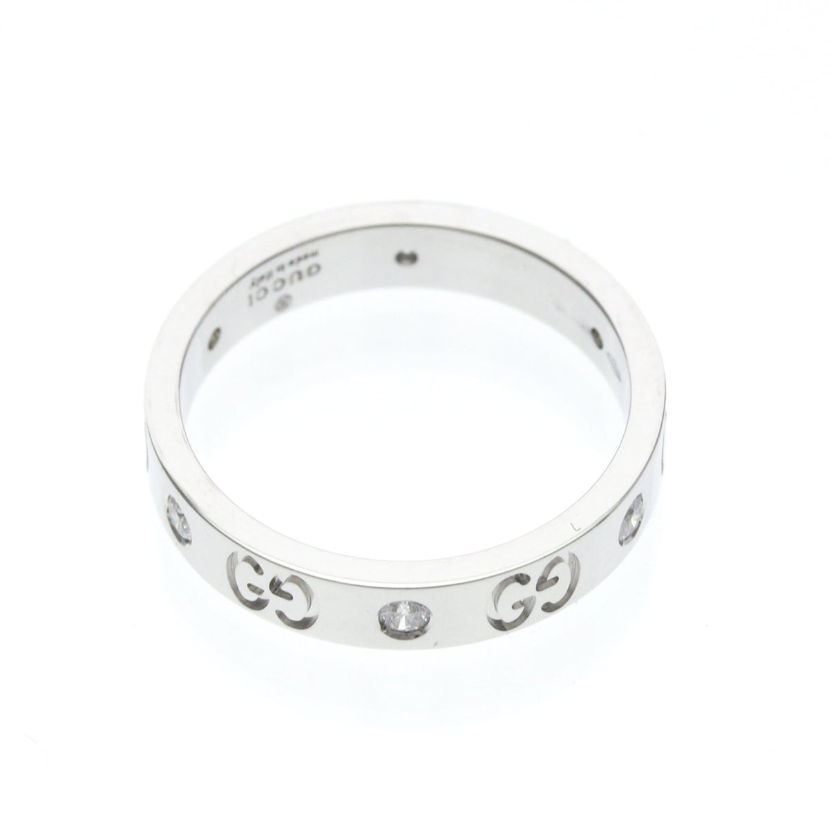 PRE-OWNED Gucci Icon · 18K White Gold · Diamond